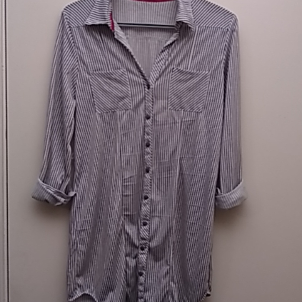 Grey striped dress